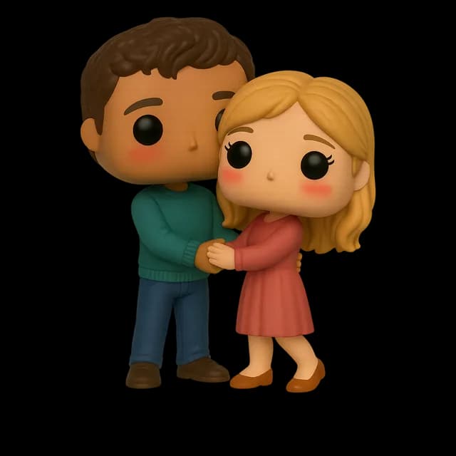 Ejemplo de dos figuras Funko personalizadas para una pareja