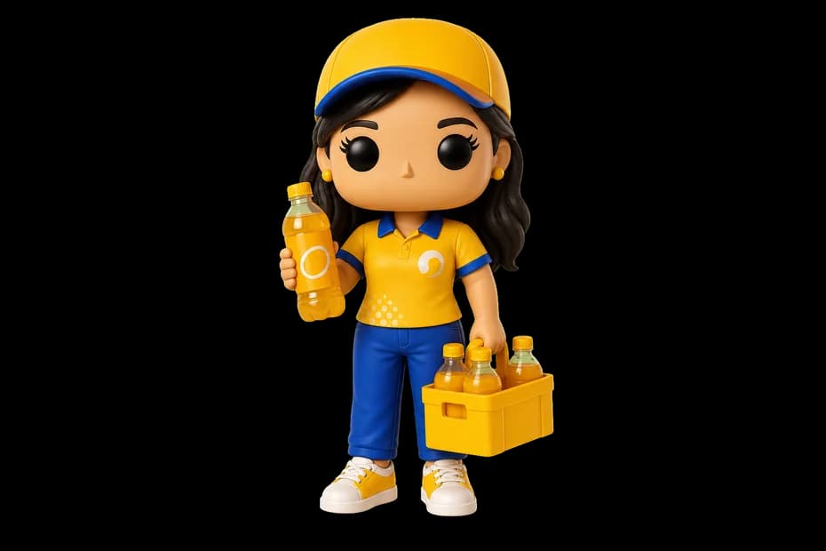 Funko corporativo de promotor de bebidas